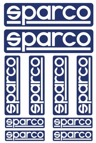 KIT DE 10 SPARCO PEGATINAS