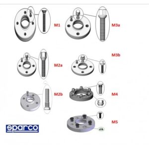 SEPARADORES SPARCO 5X100 | 57.0 B M14X1.50 5MM TIPO M1