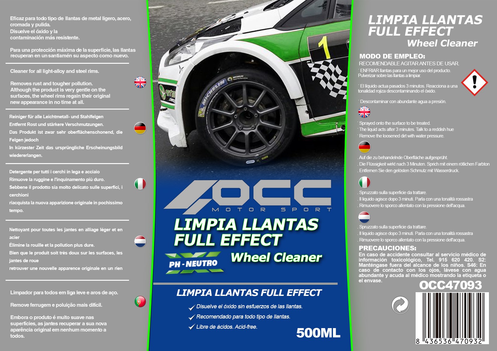 LIMPIA LLANTAS 500 ML OCC MOTORSPORT - Imagen 7