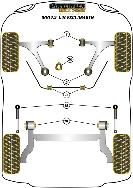 TRASERO SHOCK ABSORBER TOP MONTAJE SILENTBLOCK - Imagen 3