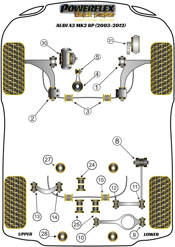 INFERIOR SOPORTE MOTOR INSERT (LARGE) TRACK - Imagen 3