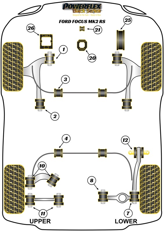 DELANTERO BARRA ESTABILIZADORA A CHASSIS SILENTBLOCK 24MM - Imagen 3