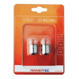 POWERTEC STANDARD BA15S R5W 5W 12V BLISTER