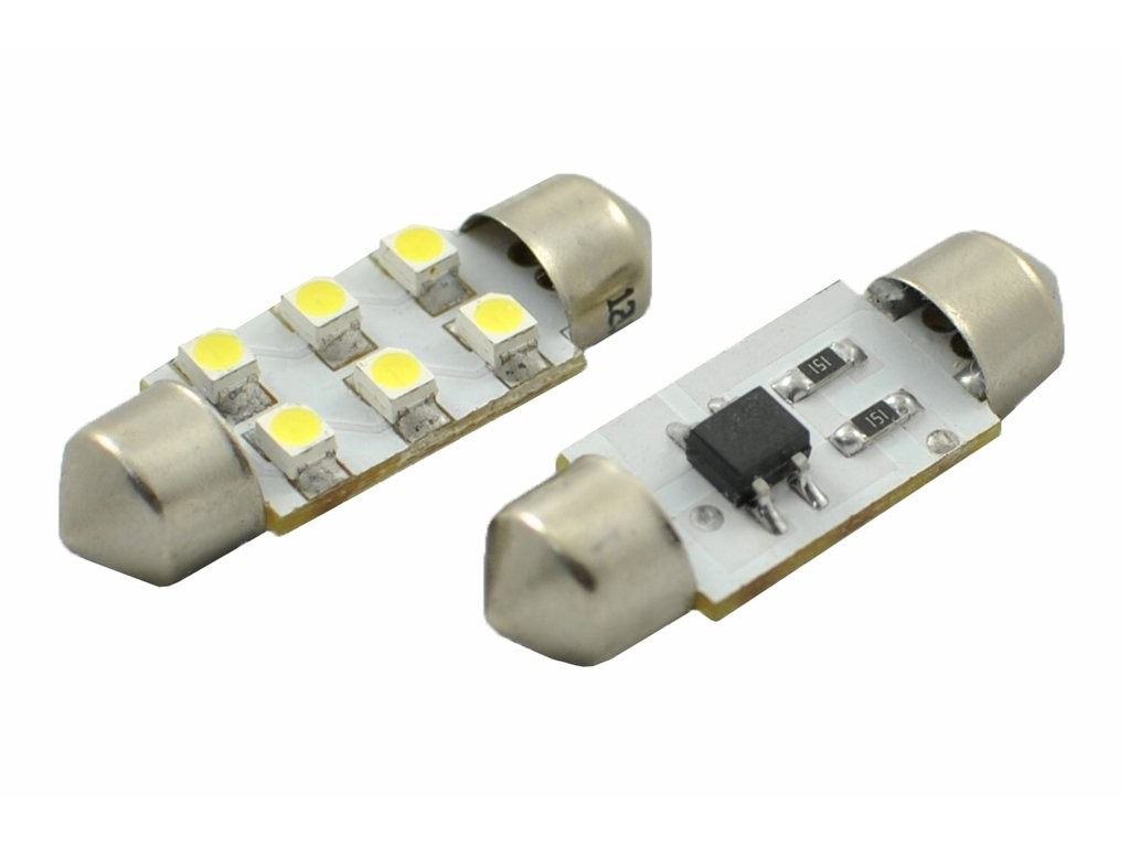 BLISTER 2X LED L028W - C5W 36MM 6XSMD2835 BLANCO - Imagen 2
