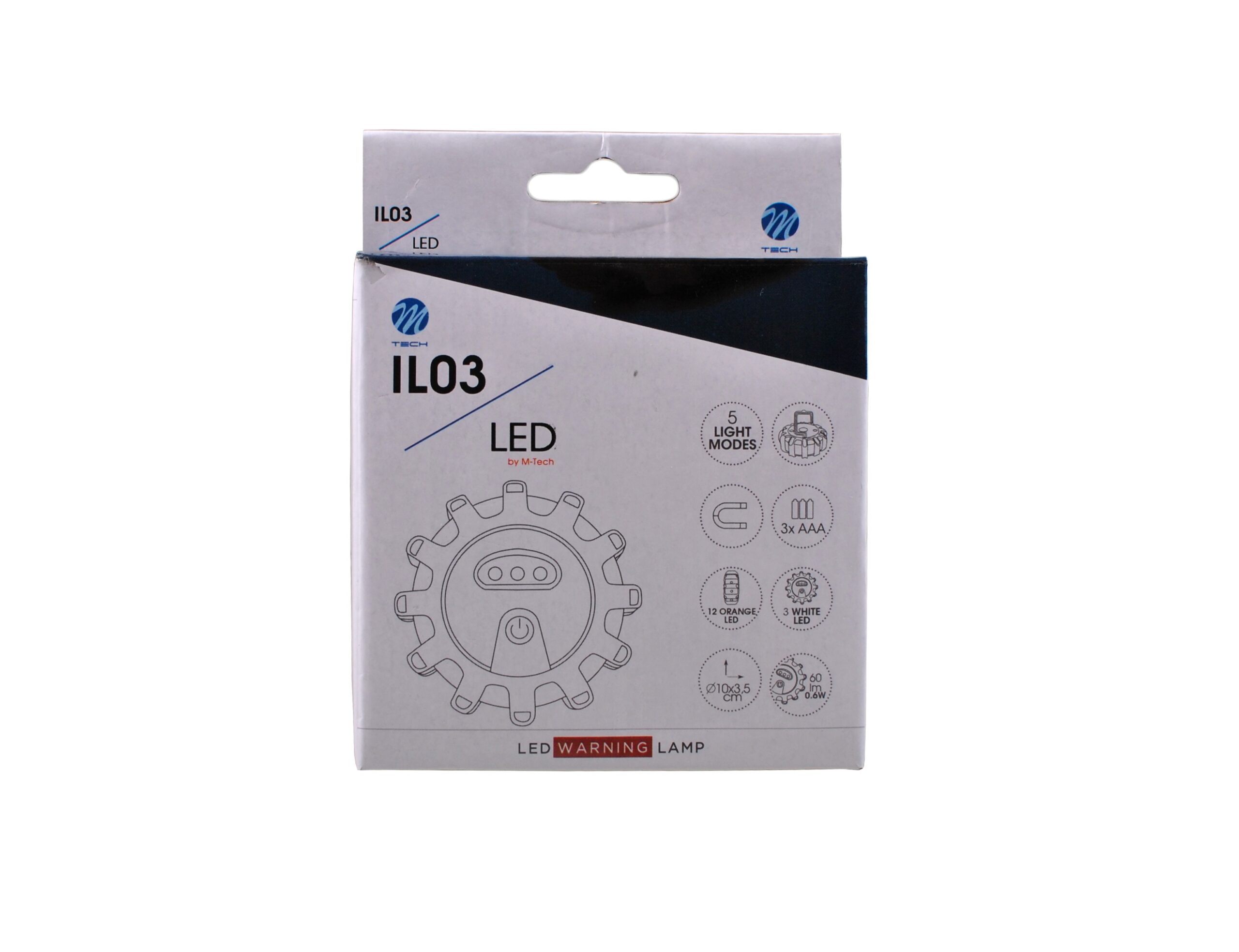 LUZ DE ADVERTENCIA 12+3 LED 3XAAA AMBAR - Imagen 4