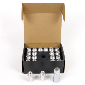 OMP SPEED JUEGO DE 20 TUERCAS DE ALUMINIO M12X1.25 LLAVE DE 19 LARGO 40MM COLOR PLATA DE ALUMINIO 7075