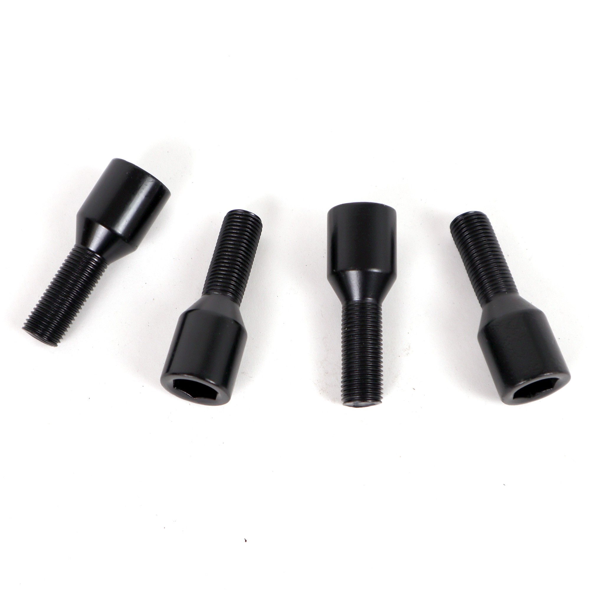 OMP SPEED JUEGO DE 4 TORNILLOS ALLEN M14X1.5 CONICO LARGO 28MM LLAVE 17/19 COLOR NEGRO DIN 10.9 - Imagen 4