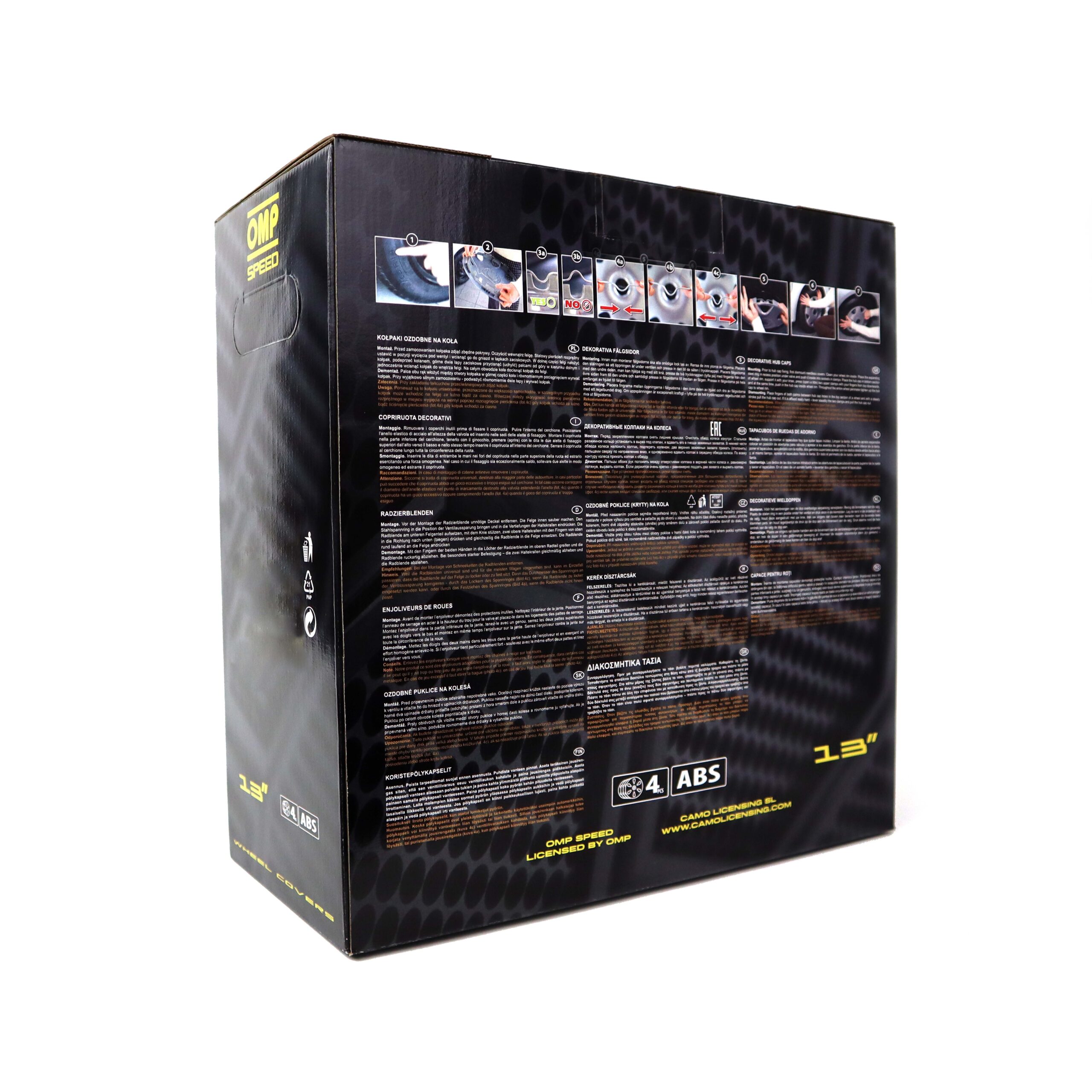OMP SPEED JUEGO DE 4 TAPACUBOS STINGER COLOR NEGRO 13 PULGADAS - Imagen 8