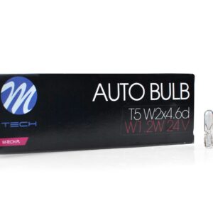 LÁMPARA M-TECH 24V/1.2W T5 CLEAR | 10 UDS