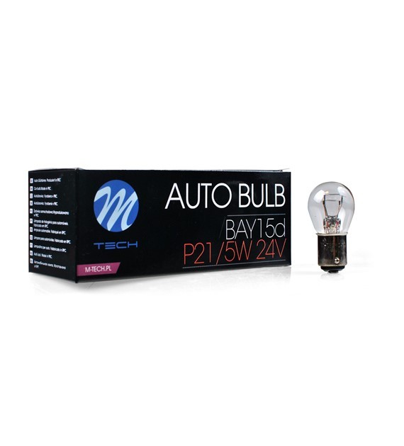 LÁMPARA M-TECH BA15D 24V 21/5W CLEAR | 10 UDS