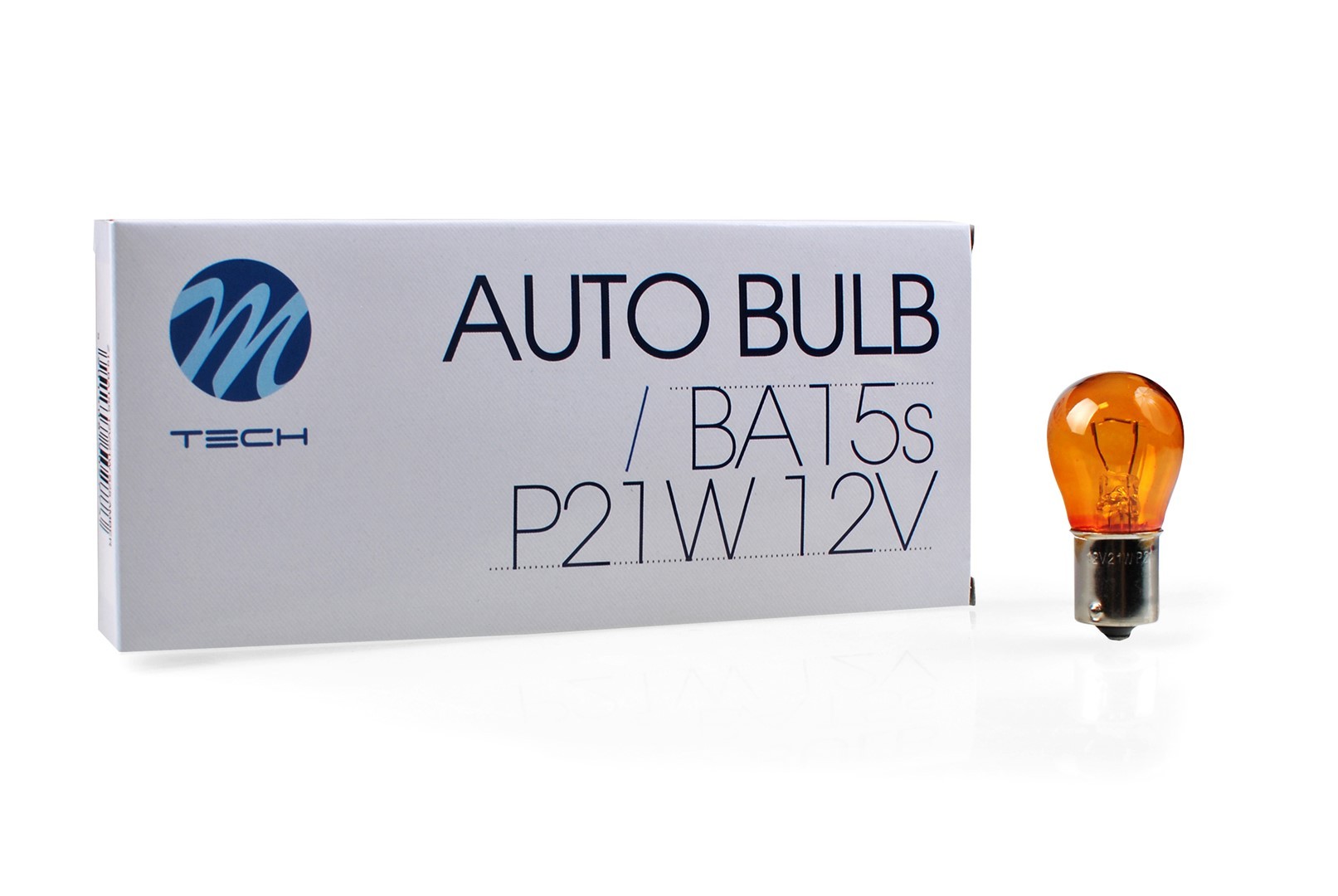 LÁMPARA M-TECH BA15S 12V/21W S25 ÁMBAR | 10 UDS - Imagen 2