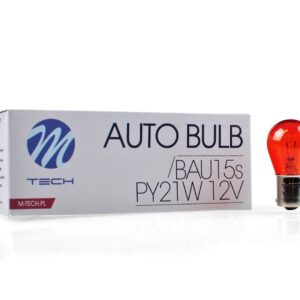 LÁMPARA M-TECH BAU15S 12V/21W PY21W ÁMBAR | 10 UDS