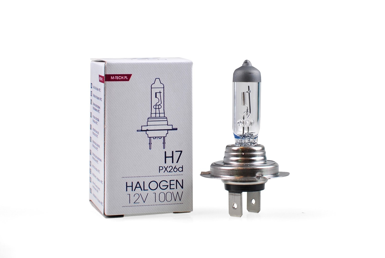 LÁMPARA HALÓGENA M-TECH PX26D 12V/100W H7 - Imagen 2