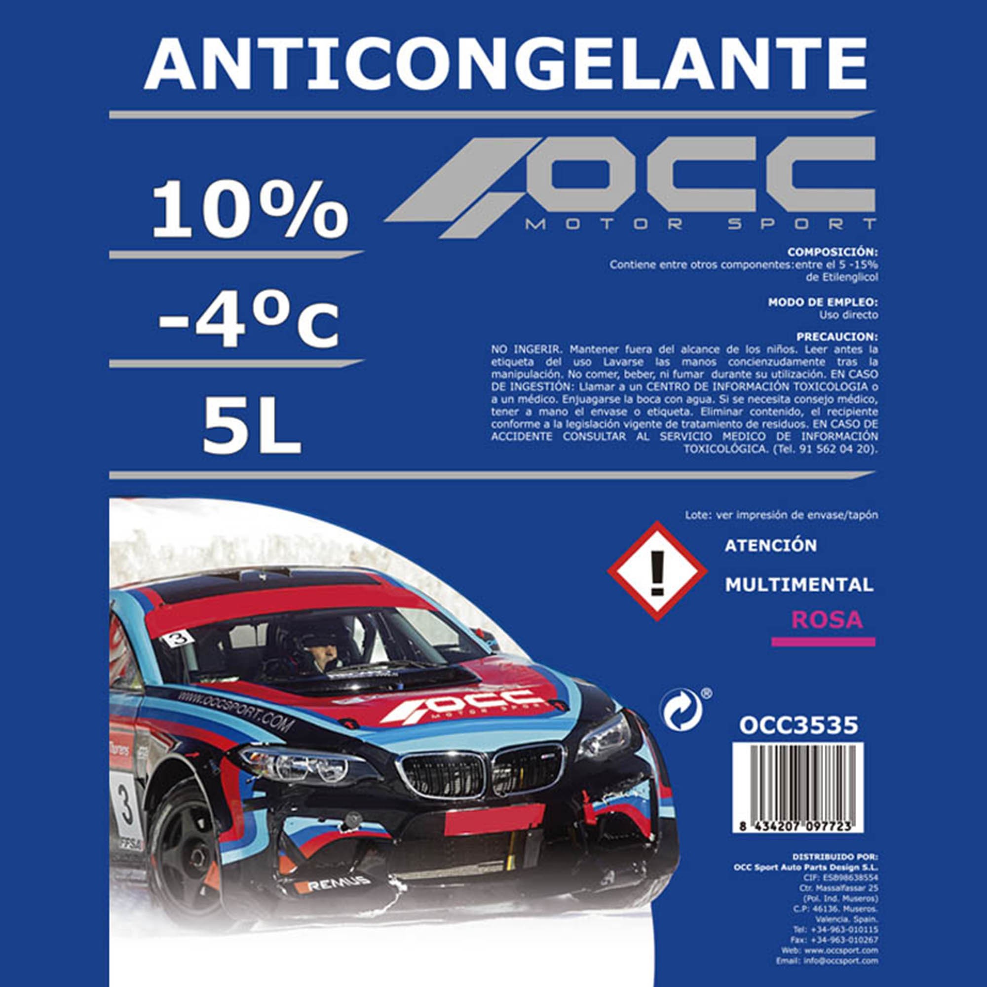ANTICONGELANTE ROSA 10% -4ºC 5 LITROS - Imagen 5
