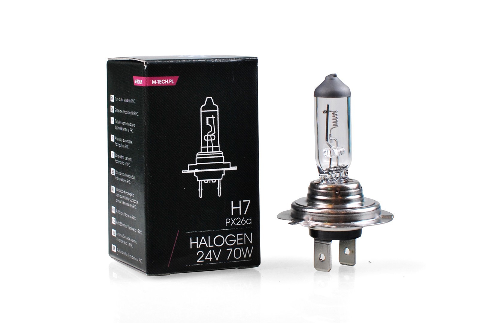 LÁMPARA HALÓGENA M-TECH PX26D 24V/70W H7 - Imagen 2