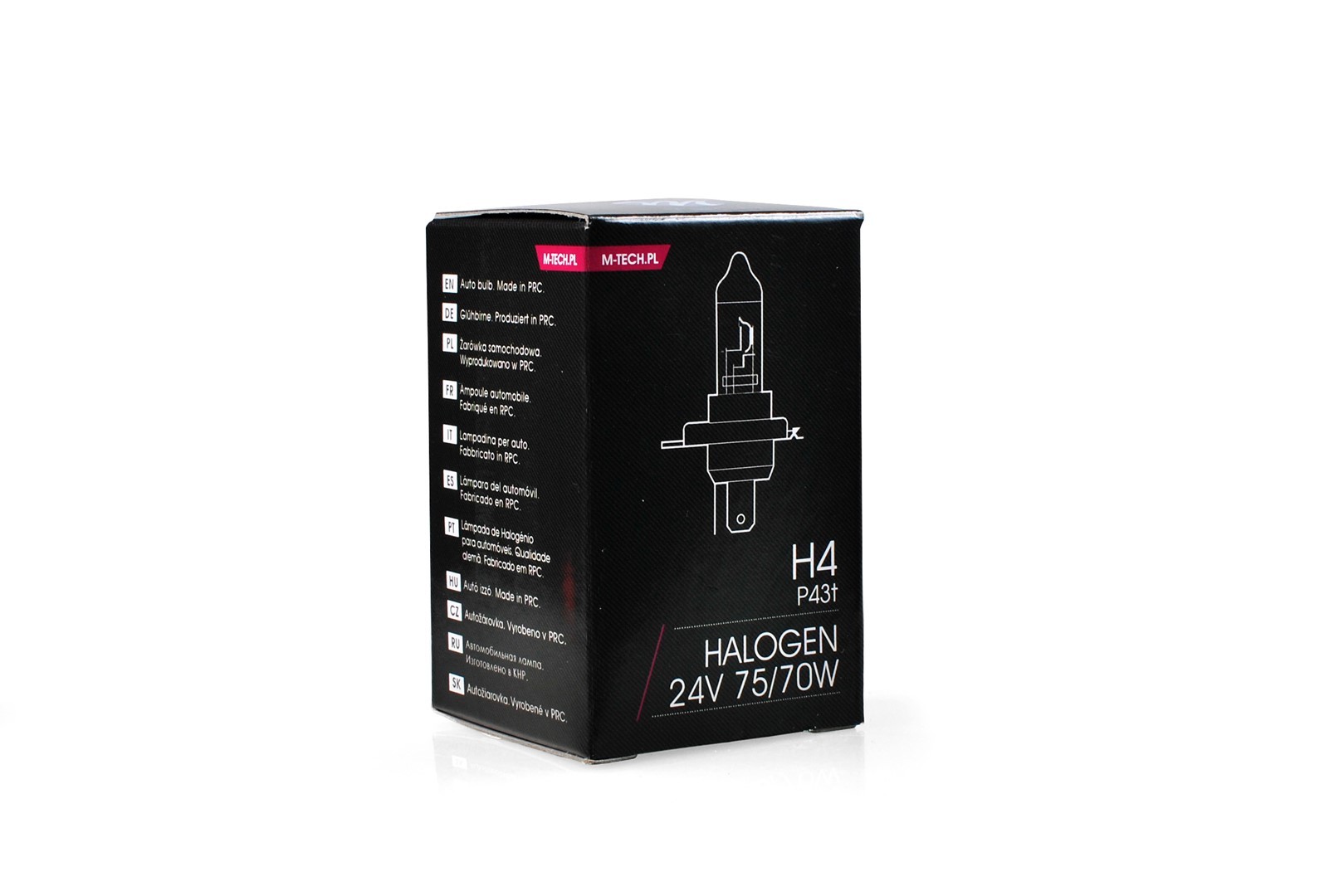 LÁMPARA HALÓGENA M-TECH P43T 24V 75/70W H4 - Imagen 3