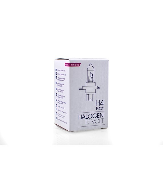 LÁMPARA HALÓGENA M-TECH H4 9003 HB2 P43T 60/55W 12V - Imagen 3
