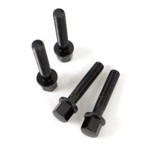 OMP SPEED JUEGO DE 4 TORNILLOS M12X1.5 PLANO LARGO 50MM LLAVE 17 COLOR NEGRO DIN 10.9