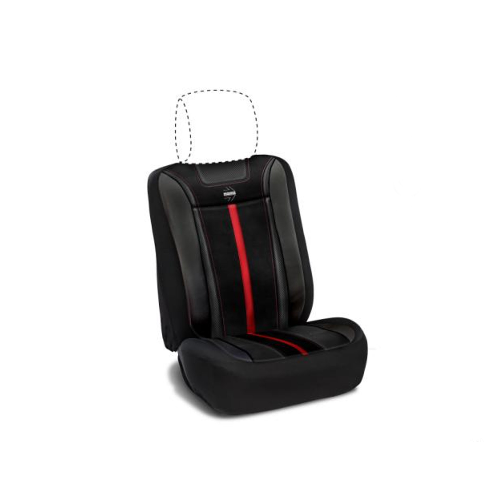 RESPALDO MOMO STRIPE NEGRO/ROJO - Imagen 5