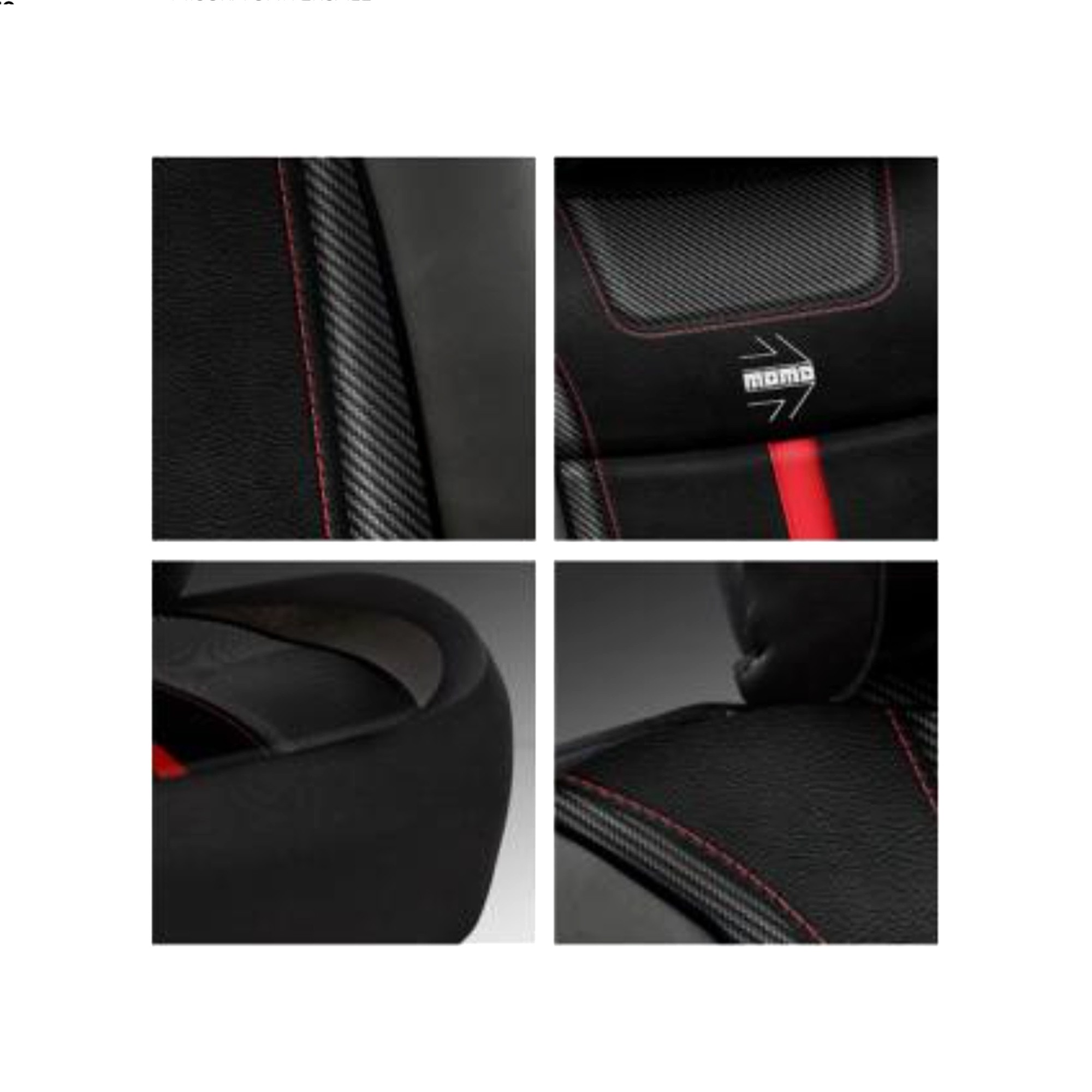 RESPALDO MOMO STRIPE NEGRO/ROJO - Imagen 4