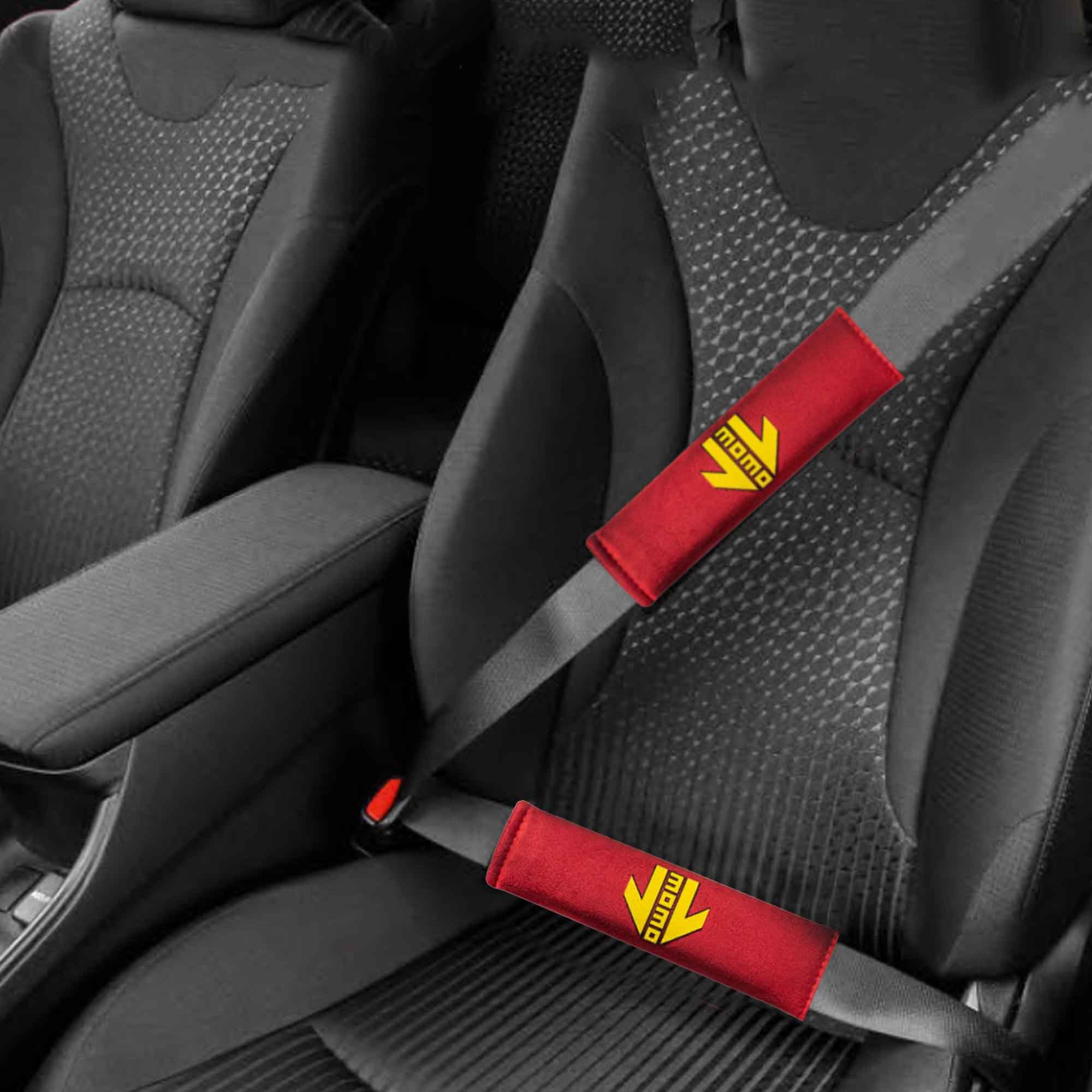 SET ALMOHADILLAS MOMO CINTURON COCHE ROJO/AMARILLO - Imagen 2