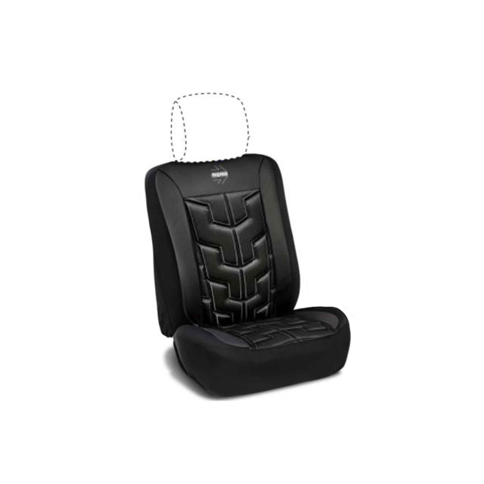 RESPALDO DE ASIENTO CARRERA NEGRO-GRIS - Imagen 4
