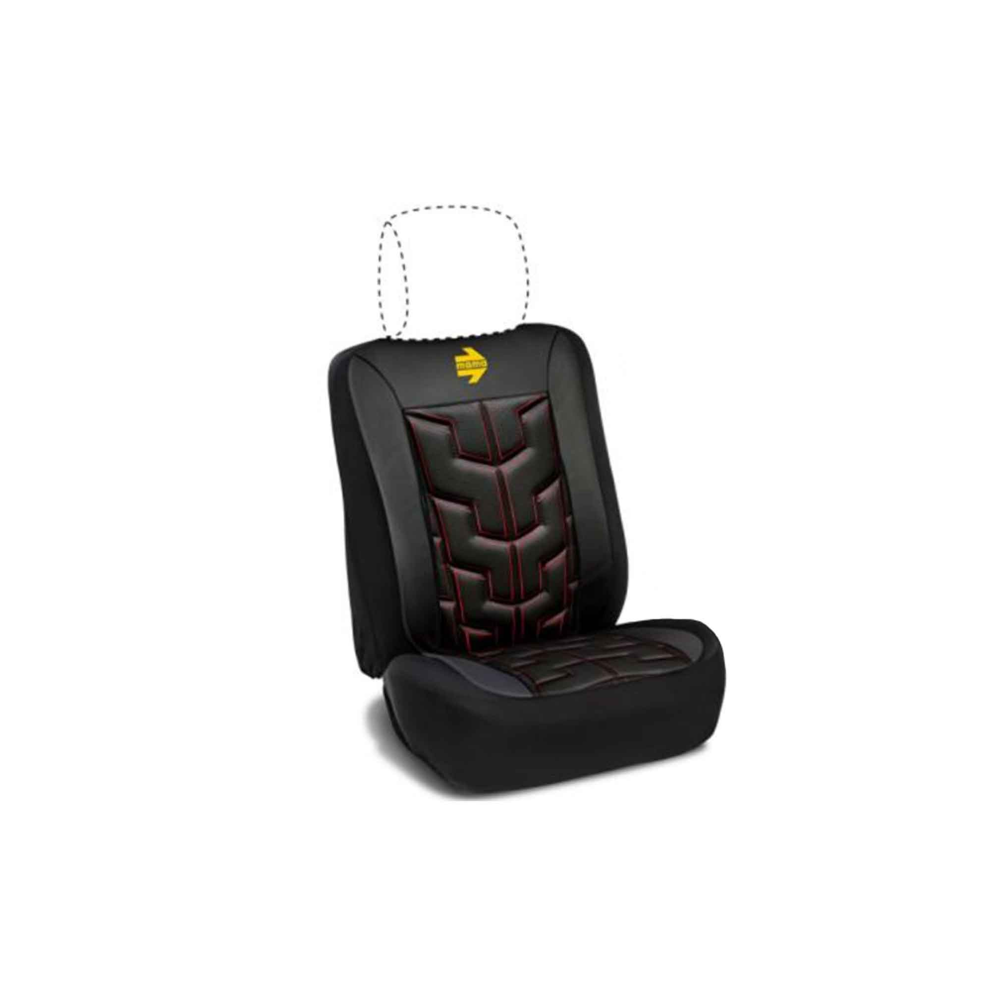 RESPALDO DE ASIENTO CARRERA NEGRO-ROJO - Imagen 5
