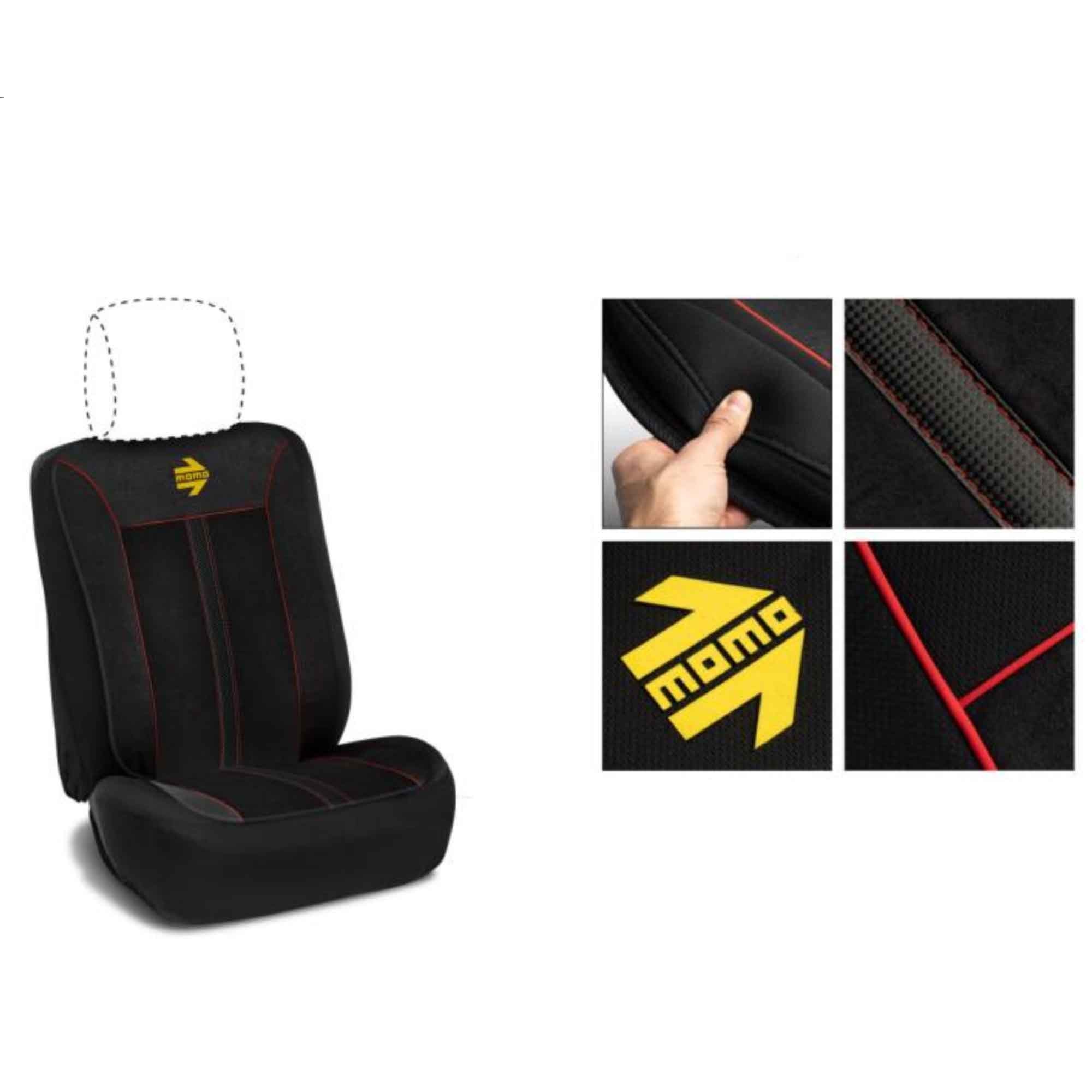 RESPALDO DE ASIENTO CALLE NEGRO-ROJO - Imagen 8