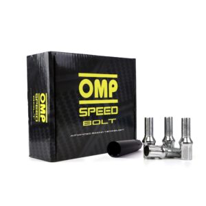 OMP SPEED JUEGO DE 20 TORNILLOS ACERO DE COLORES M14X1.5 LLAVE DE 17/19 LARGO 27MM COLOR PLATA Y MATERIAL DIN 10.9