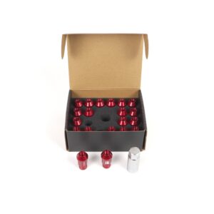 OMP SPEED JUEGO DE 20 TUERCAS DE ALUMINIO M14X1.25 LLAVE DE 19 LARGO 40MM COLOR ROJO DE ALUMINIO 7075