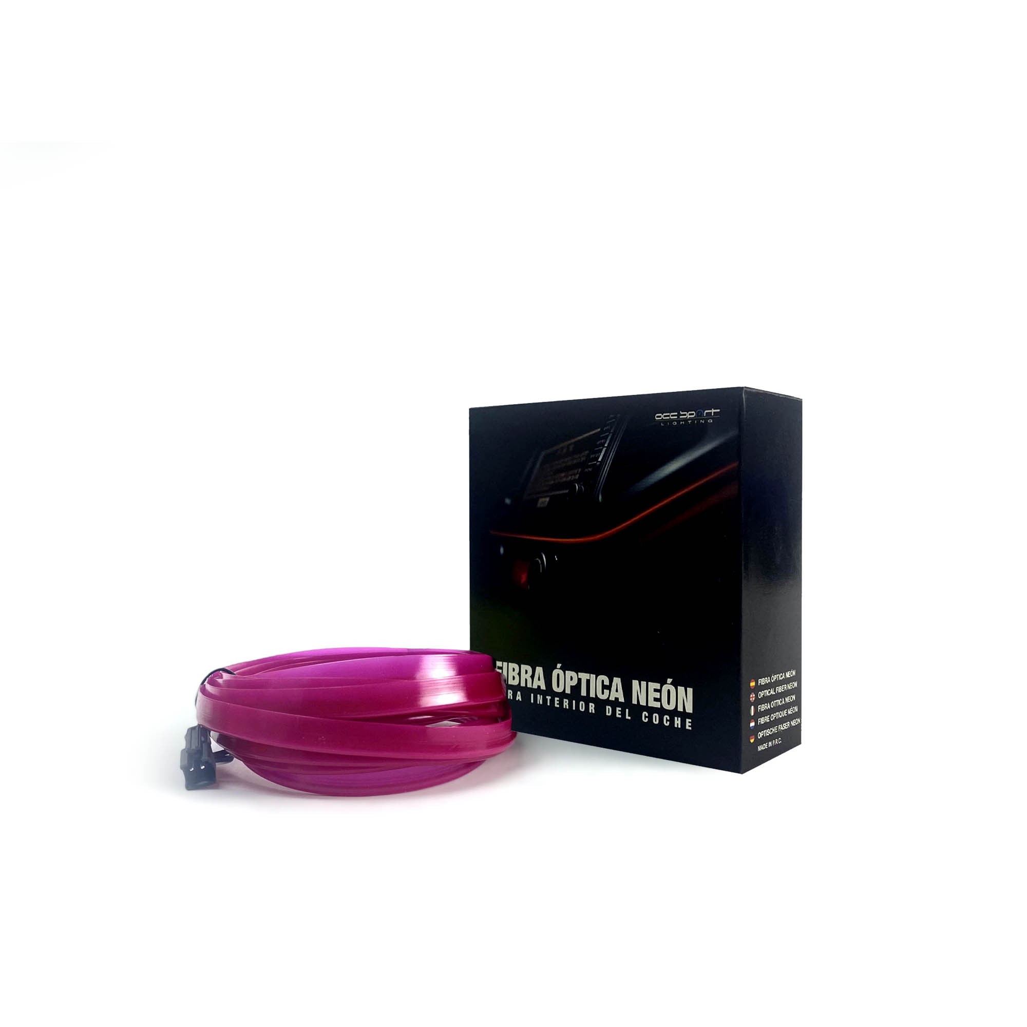 TIRA DE ALAMBRE DE NEÓN DE FIBRA ÓPTICA COLOR VIOLETA - Imagen 2
