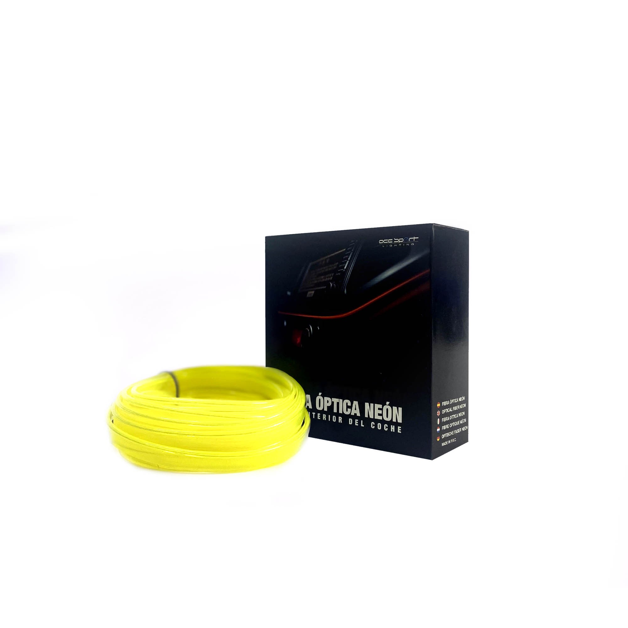 TIRA DE ALAMBRE DE NEÓN DE FIBRA ÓPTICA COLOR AMARILLO - Imagen 2