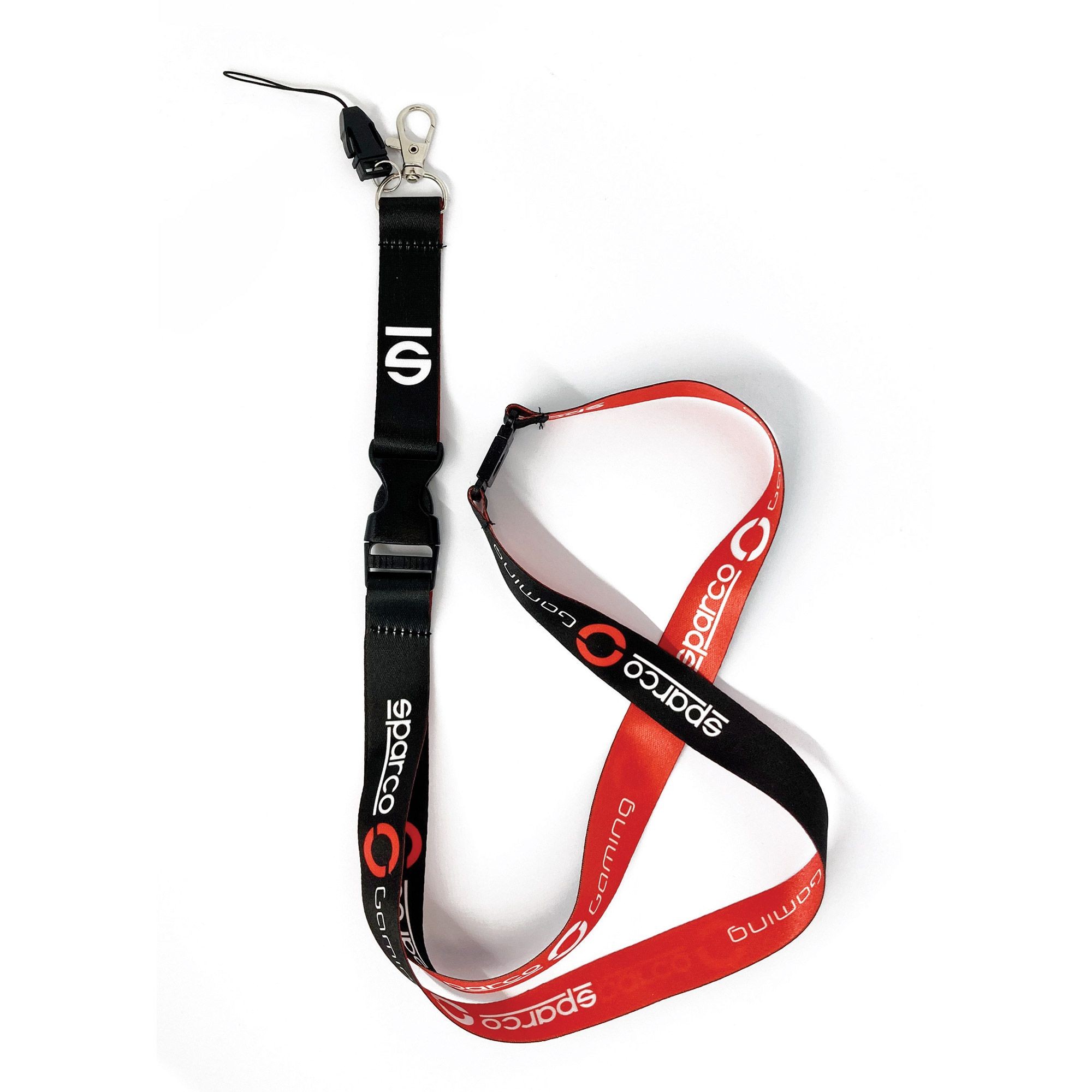 LANYARD SPARCO GAMING NEGRO/ROJO - Imagen 2