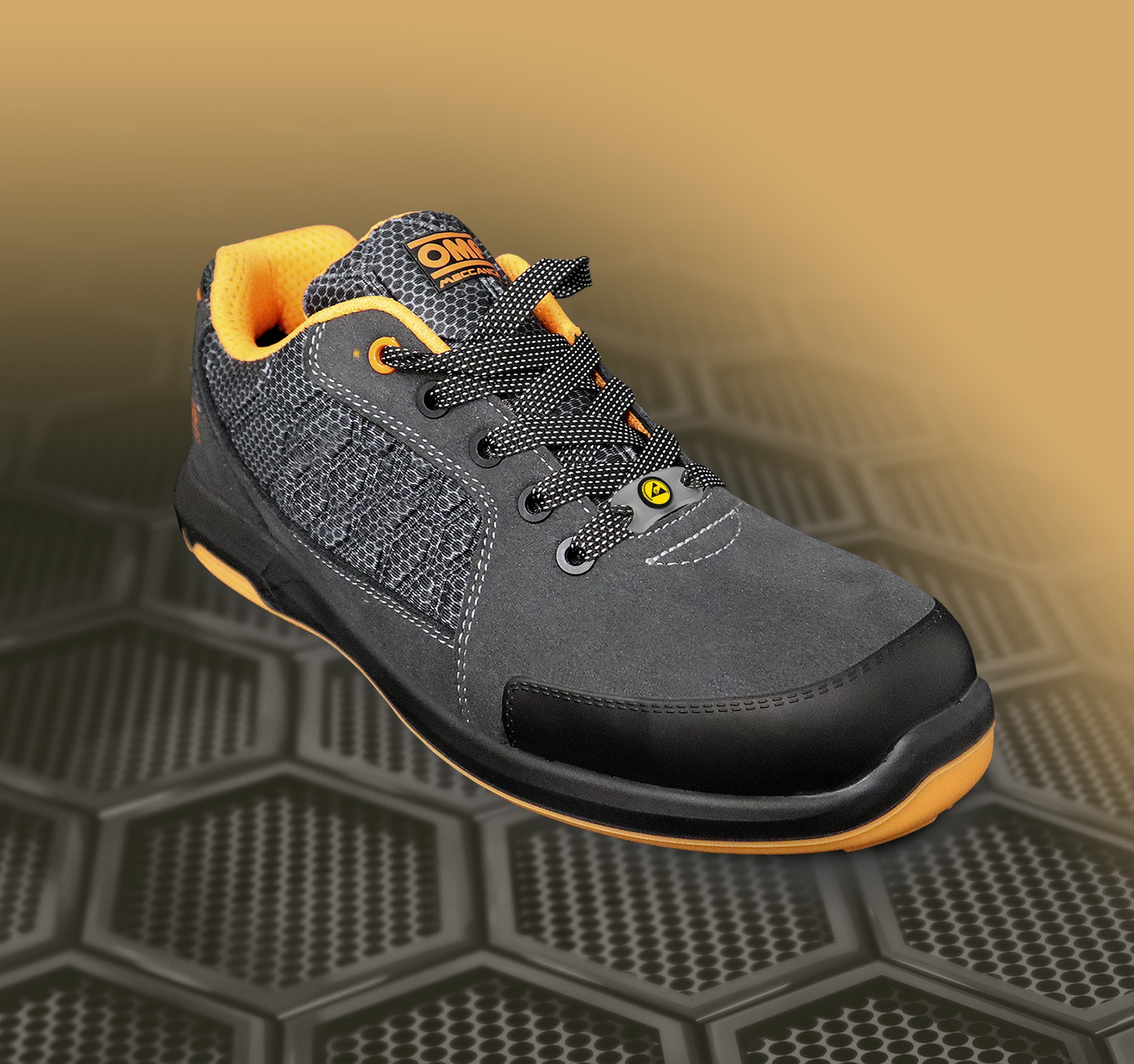 OMP MECCANICA ZAPATILLAS TRABAJO SEGURIDAD S1P SRC ESD PRO SPORT TALLA 39 GRIS NARANJA - Imagen 12