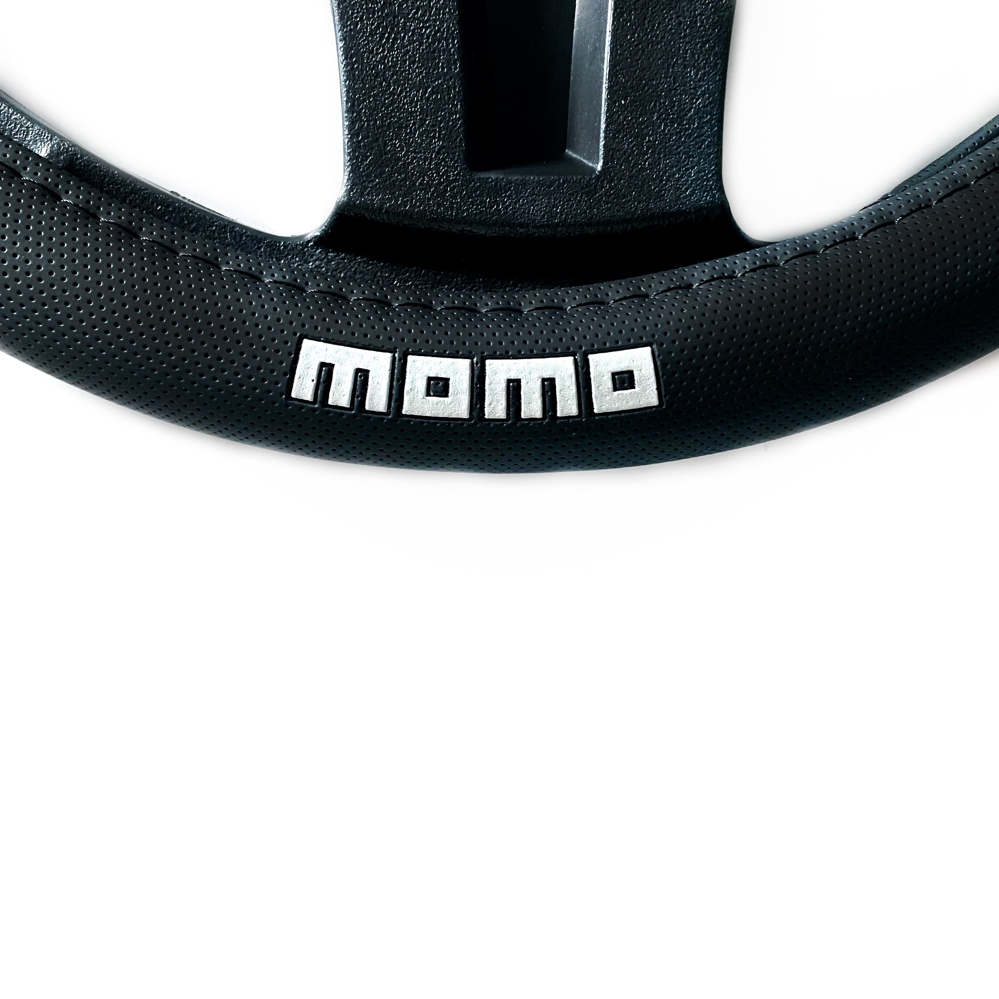 FUNDA VOLANTE MOMO SUPERGRIP UNIVERSAL NEGRO Y GRIS 38-39CM - Imagen 3