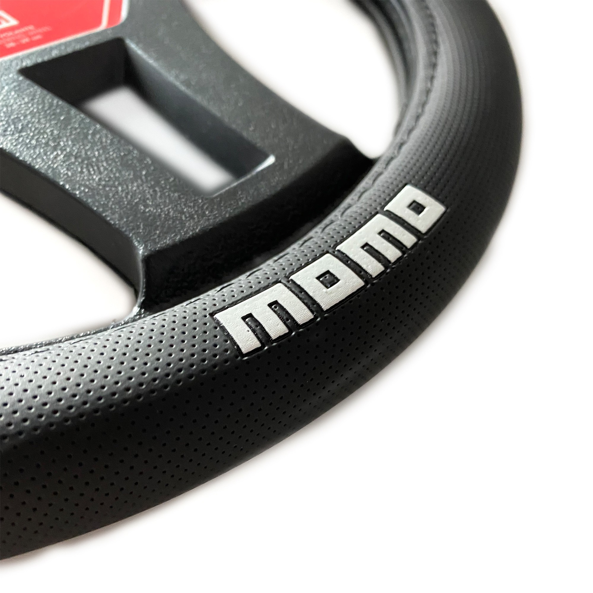 FUNDA VOLANTE MOMO SUPERGRIP UNIVERSAL NEGRO Y GRIS 38-39CM - Imagen 5