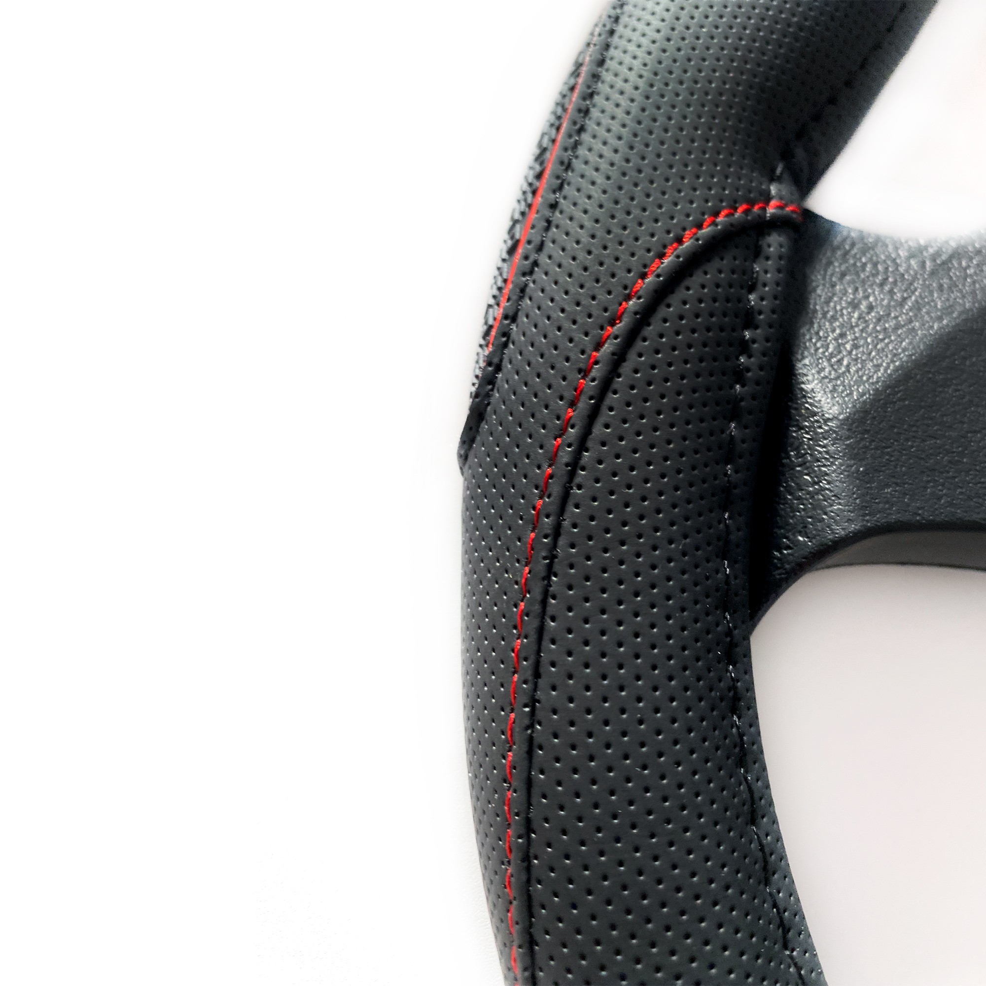 FUNDA VOLANTE MOMO SUPERGRIP UNIVERSAL NEGRO Y ROJO 38-39CM - Imagen 5