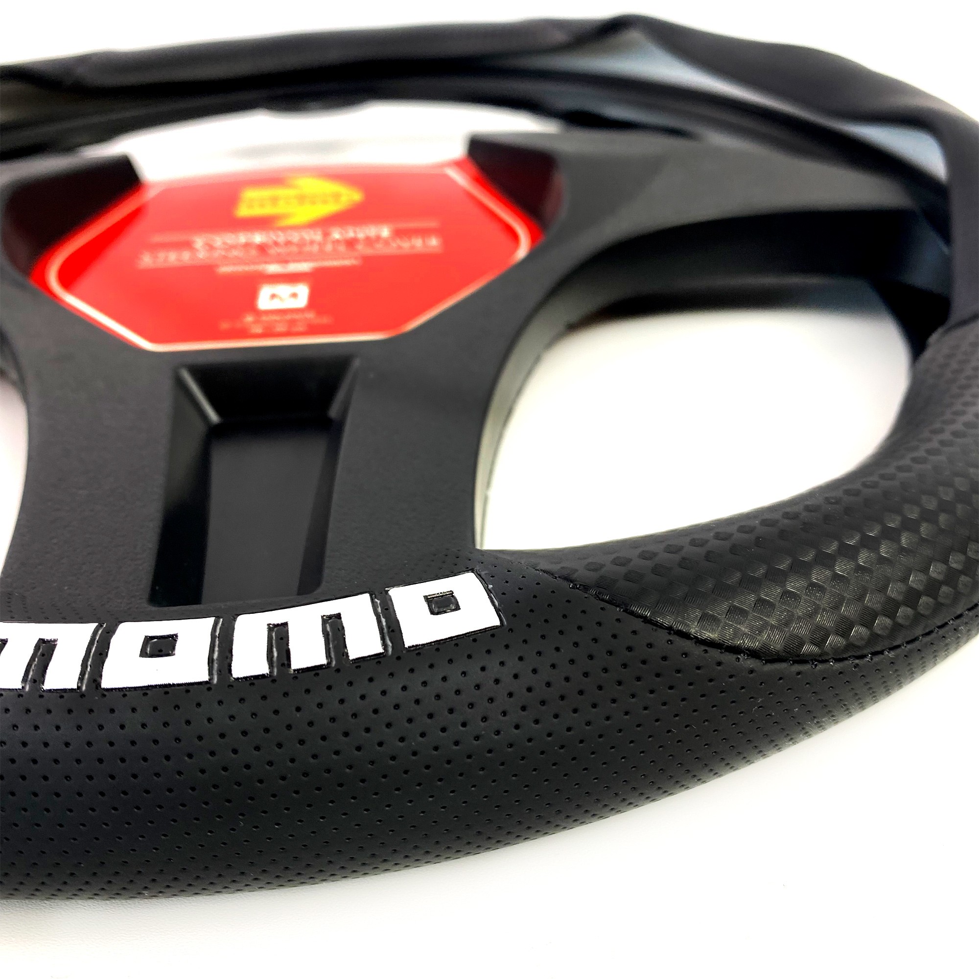 FUNDA VOLANTE MOMO TUNING UNIVERSAL COLOR NEGRO 38-39CM - Imagen 4