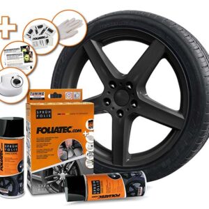 FOLIATEC KIT DE GOMA LÍQUIDA NEGRA BRILLANTE 2 X 400 ML