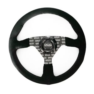 VOLANTE PLANO MOD. CLASSIC PIEL VUELTA BRAZOS NEGROS SERIGRAFIADOS OCC MOTORSPORT