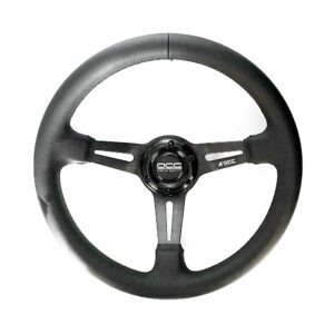 VOLANTE SEMIDESPLAZADO MOD. CLASSIC PIEL DE NAPPA BRAZOS NEGROS OCC MOTORSPORT