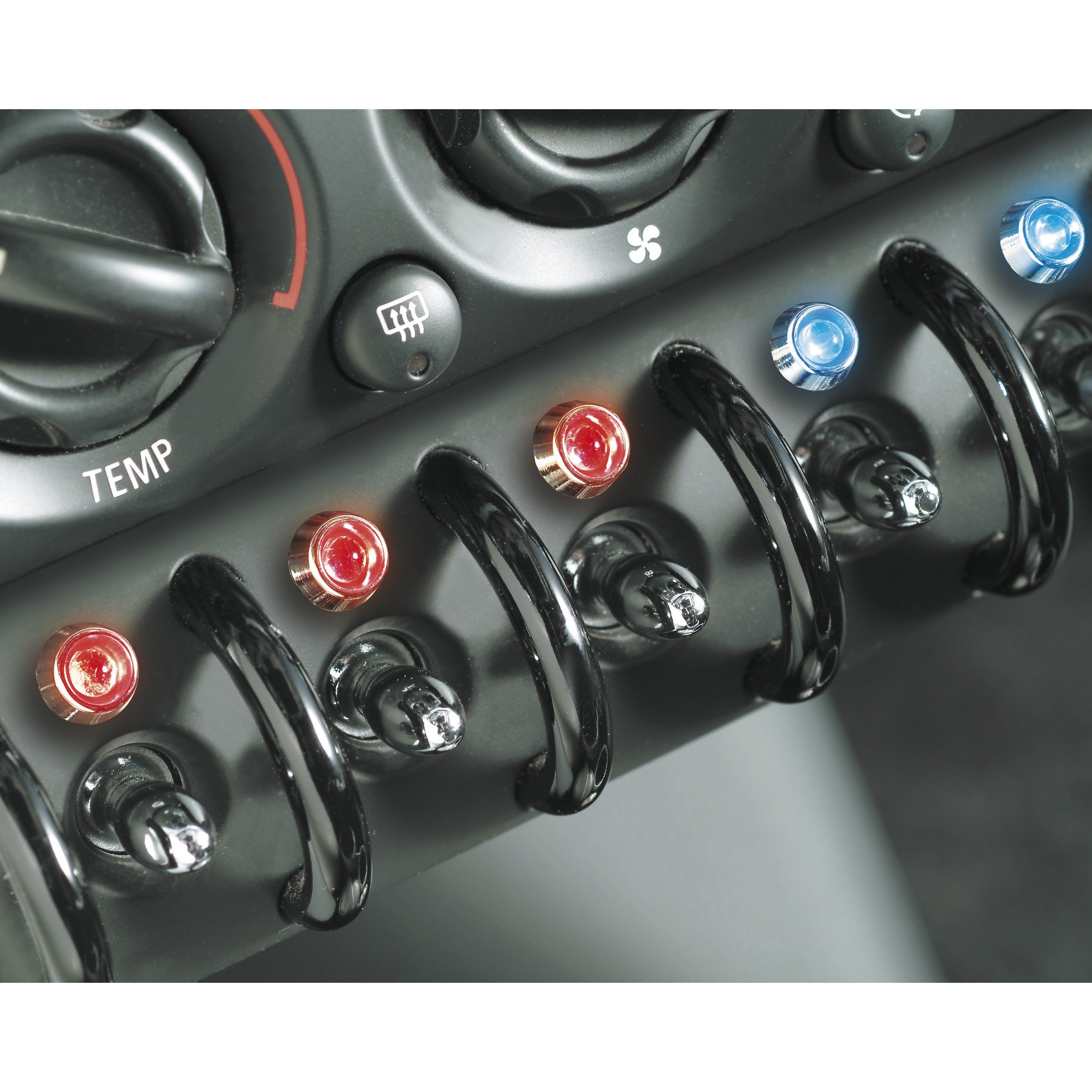 FOLIATEC LUZ LED CONTROL NEGRO AMARILLO 1 PIEZA Ø 10 MM