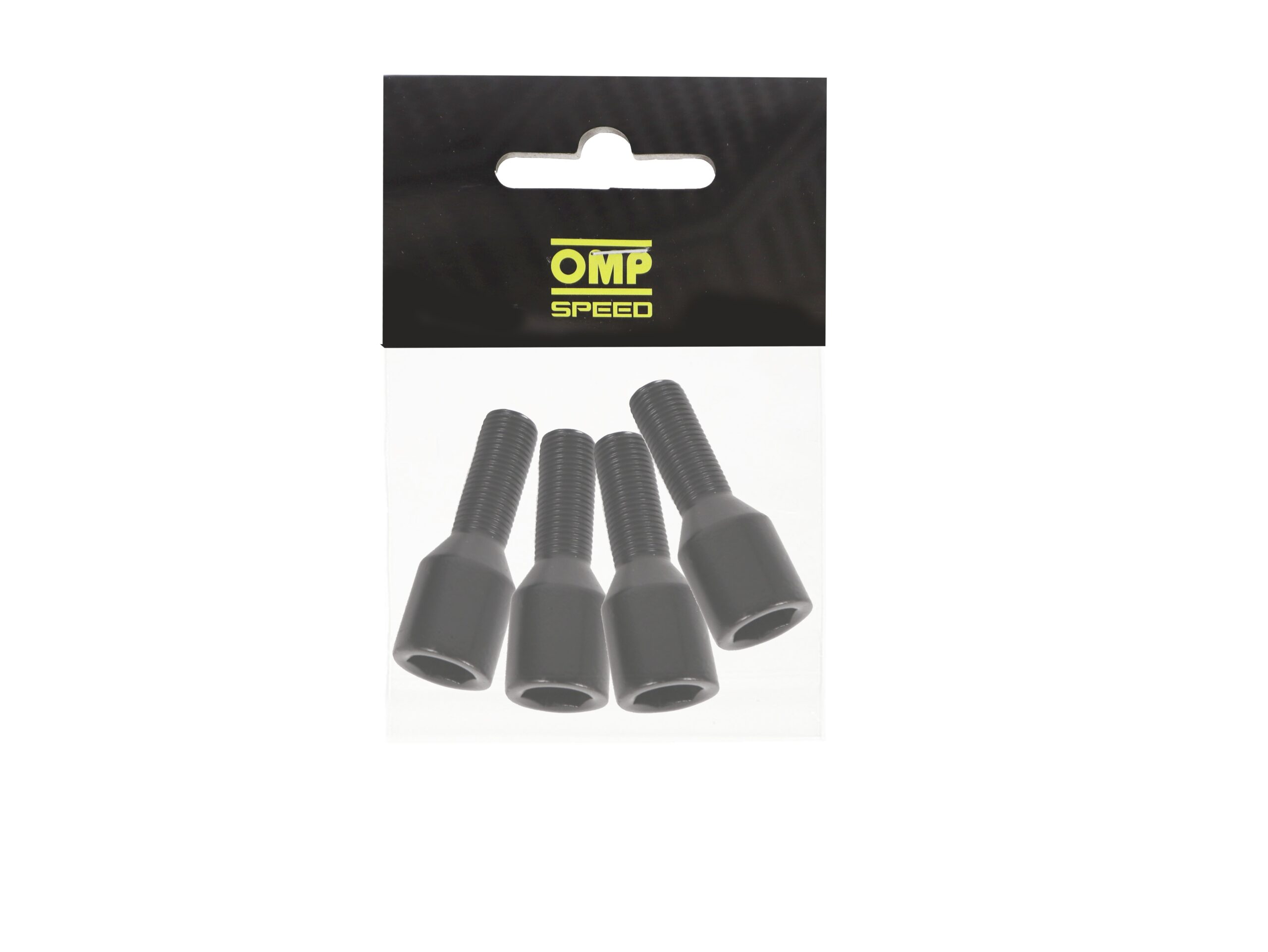 OMP SPEED JUEGO DE 4 TORNILLOS ALLEN M12X1.5 CONICO LARGO 26MM LLAVE 17/19 COLOR NEGRO DIN 10.9 - Imagen 5