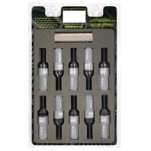 OMP SPEED JUEGO DE 20 TORNILLOS CON PROTECTOR DE ALUMINIO DE COLORES M12X1.5 LLAVE DE 17-19 LARGO 28MM CON PROTECTOR GRIS