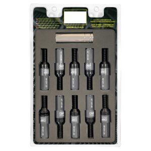 OMP SPEED JUEGO DE 20 TORNILLOS CON PROTECTOR DE ALUMINIO DE COLORES M12X1.25 LLAVE DE 17-19 LARGO 28MM CON PROTECTOR PLATA
