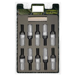 OMP SPEED JUEGO DE 20 TORNILLOS CON PROTECTOR DE ALUMINIO DE COLORES M12X1.25 LLAVE DE 17-19 LARGO 28MM CON PROTECTOR GRIS