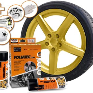 FOLIATEC KIT DE GOMA LÍQUIDA DORADO METÁLICO 2 X 400 ML