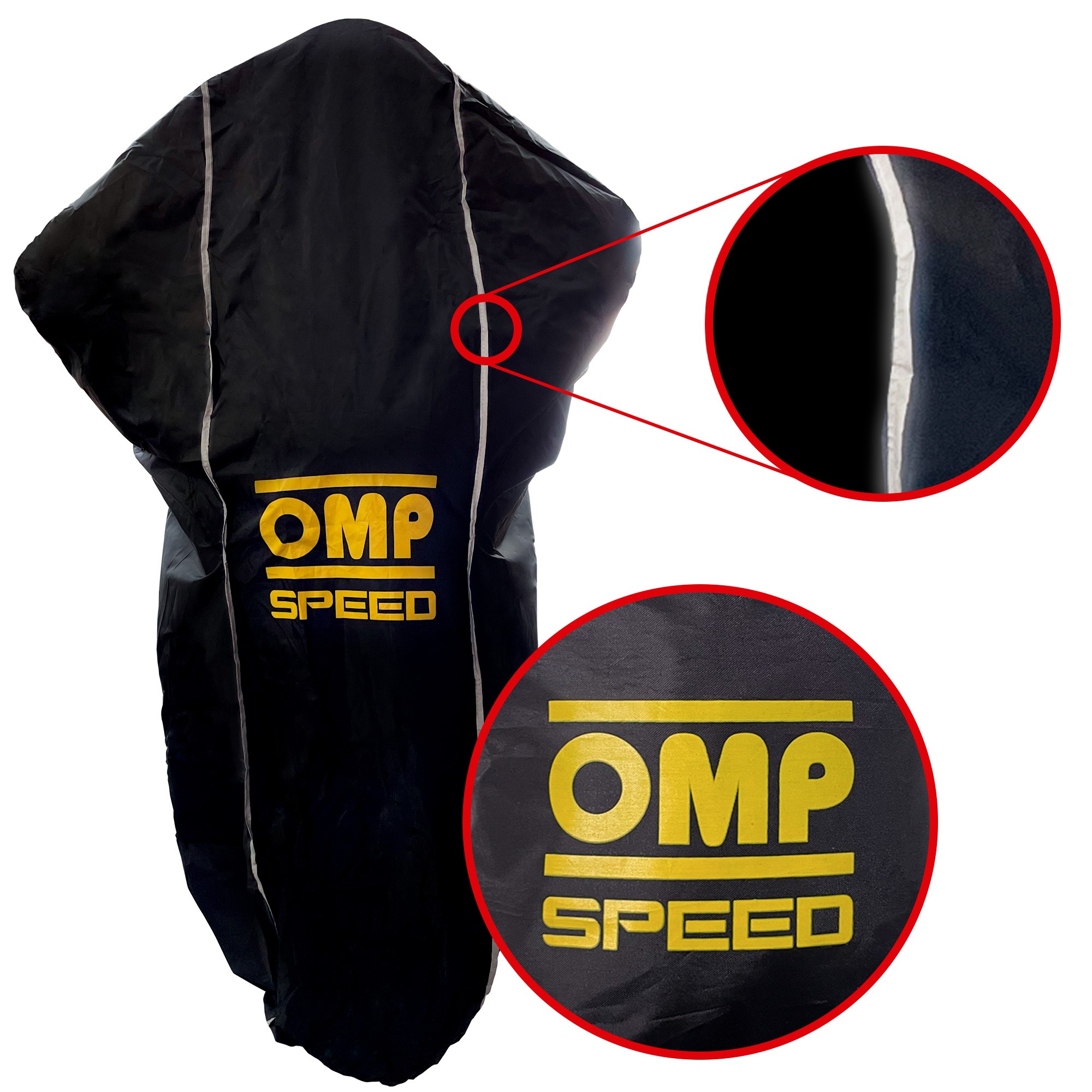 OMP SPEED FUNDA MOTO EXTERIOR/INTERIOR IMPERMEABLE TALLA S - CUBRE MOTO TRANSPIRABLE OXFORD 300D 203X117X127 CM - Imagen 3