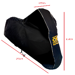 OMP SPEED FUNDA MOTO EXTERIOR/INTERIOR IMPERMEABLE TALLA M - CUBRE MOTO TRANSPIRABLE OXFORD 300D 246X118X127 CM - Imagen 2