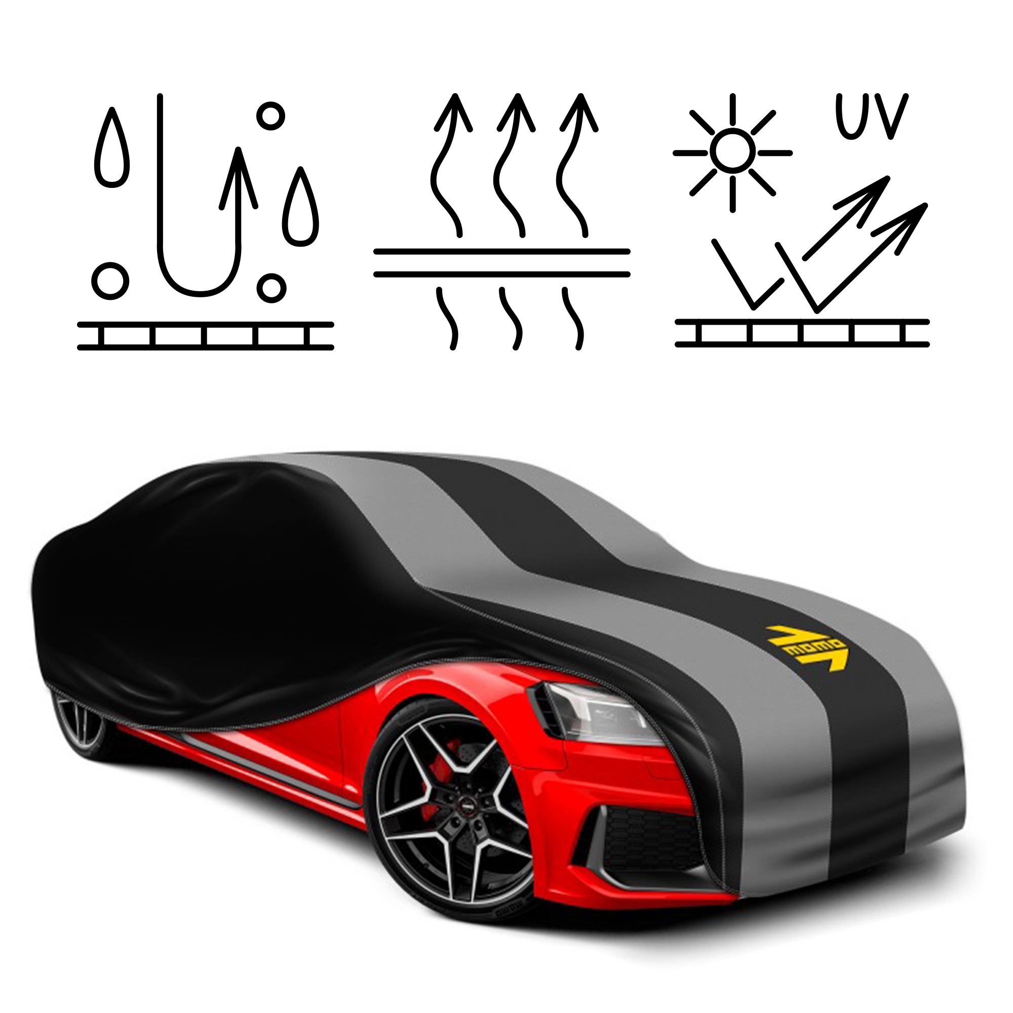 FUNDA CUBRE COCHE MOMO TALLA M 3 CAPAS - Imagen 3